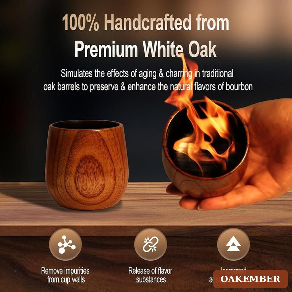 Oakember charred oak whiskey glasses gift set - image 5