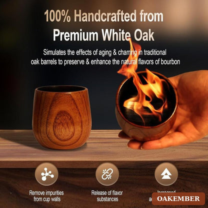 Oakember charred oak whiskey glasses gift set - image 5